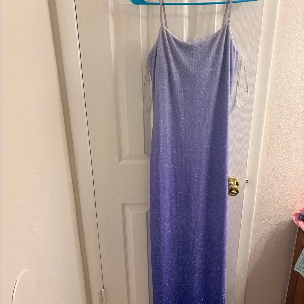 Elegant Purple Sleeveless Dress
